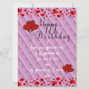 Tarjeta cumpleaños del chica