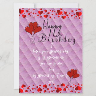 Tarjeta cumpleaños del chica