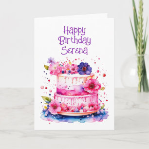 Tarjeta Cumpleaños del Chica Personalizado bonito