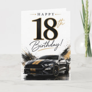 Tarjeta Cumpleaños del chico 18 con coche