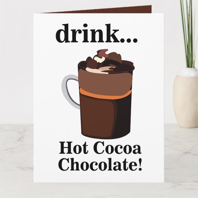Tarjeta Cumpleaños del chocolate caliente de cacao (Anverso)