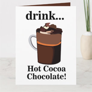 Tarjeta Cumpleaños del chocolate caliente de cacao