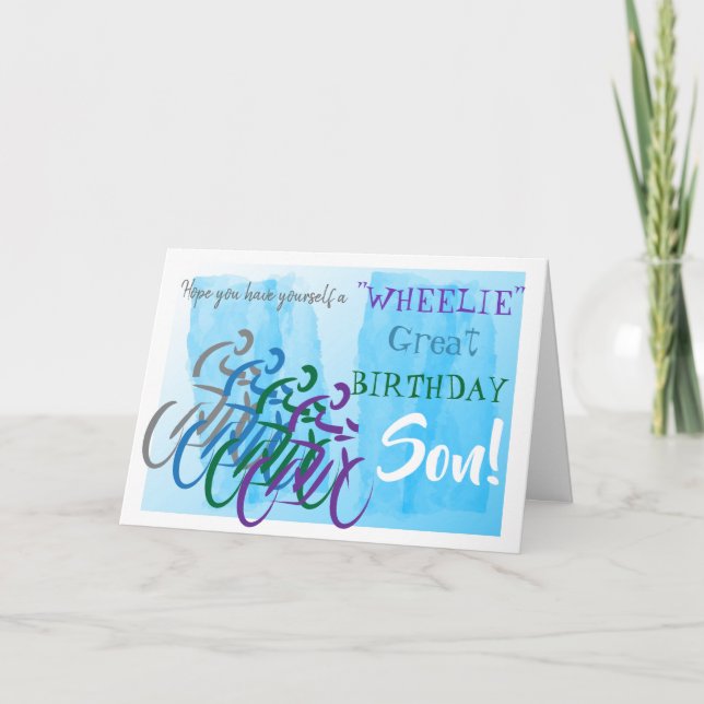 Tarjeta Cumpleaños del Ciclista Son (Anverso)