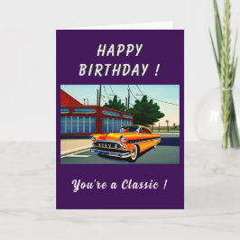 Tarjeta Cumpleaños del clásico auto americano de 1950