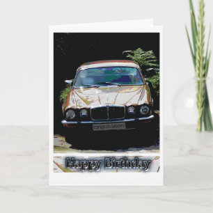 Tarjeta Cumpleaños del coche Jaguar