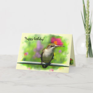 Tarjeta Cumpleaños del colibrí