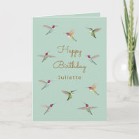 Cumpleaños del colibrí de la personalizado Anna