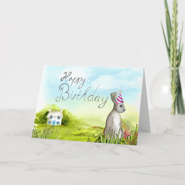Tarjeta Cumpleaños del conejito (Anverso)