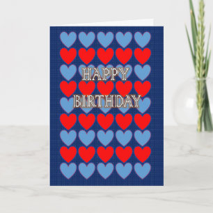 Tarjeta Cumpleaños del Corazón Colorido