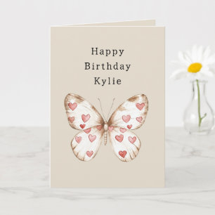 Tarjeta Cumpleaños del Corazón de Mariposa