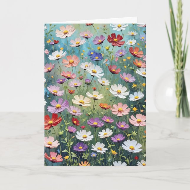 Tarjeta Cumpleaños del Cosmos Garden (Anverso)