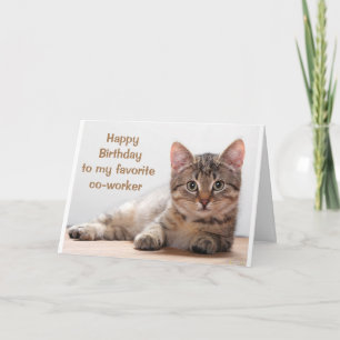 TARJETA **CUMPLEAÑOS DEL COTRABAJADOR DE CAT LOVER**