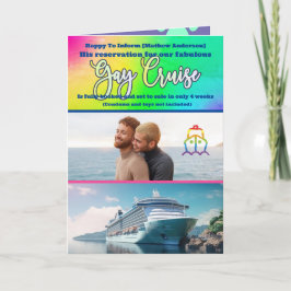 Tarjeta Cumpleaños del crucero gay de categoría superior e