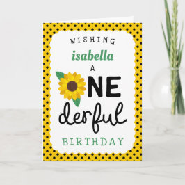 Tarjeta Cumpleaños del cumpleaños de Onederful del girasol