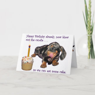 Tarjeta Cumpleaños del Dachshund