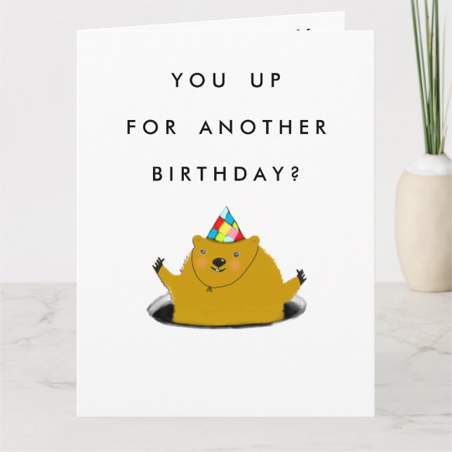 Tarjeta Cumpleaños del Día de la Marmota (Anverso)