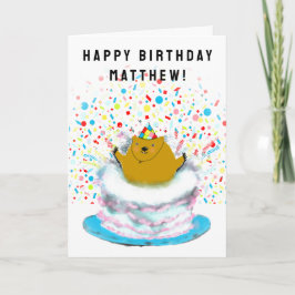 Tarjeta Cumpleaños del Día de la Marmota Personalizada