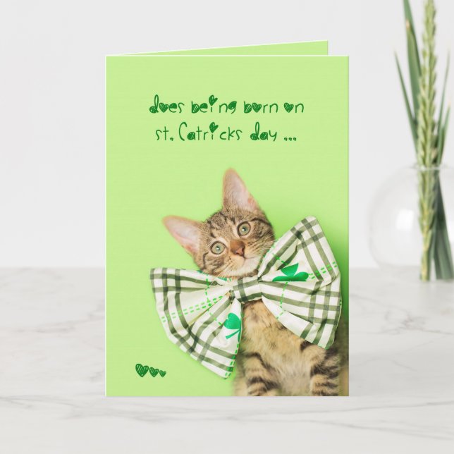 Tarjeta Cumpleaños del día del St. Patricks (Anverso)