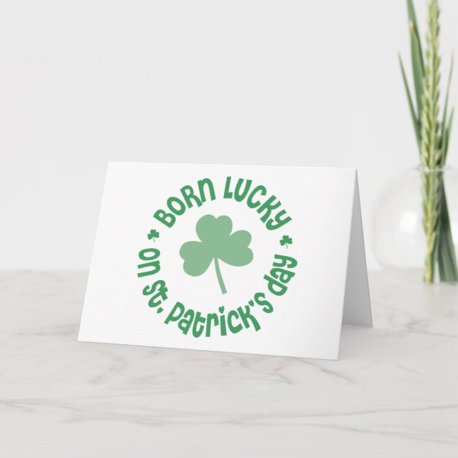Tarjeta Cumpleaños del día del St Patricks (Anverso)