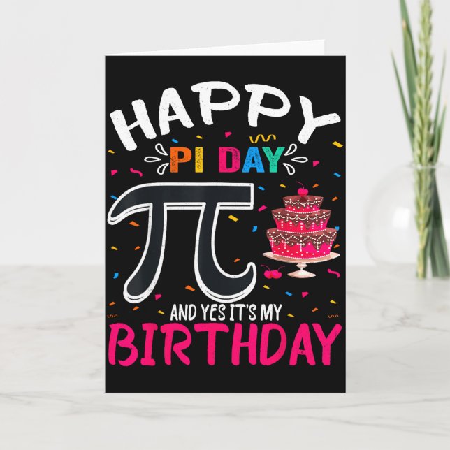 Tarjeta Cumpleaños del Día Pi Amante de las Matemáticas Fe (Anverso)