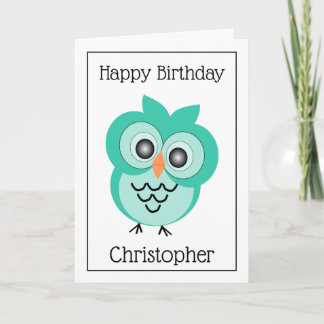Tarjeta Cumpleaños del diseño de búho