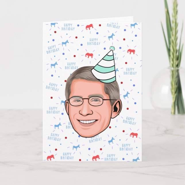 Tarjeta Cumpleaños del Doctor Fauci (Anverso)