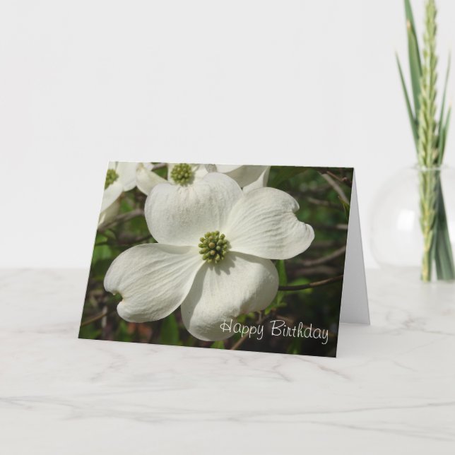 Tarjeta Cumpleaños del Dogwood (Anverso)