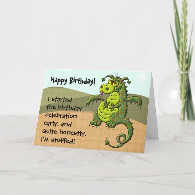 Tarjeta Cumpleaños del Dragon (Anverso)