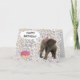 Tarjeta Cumpleaños del elefante