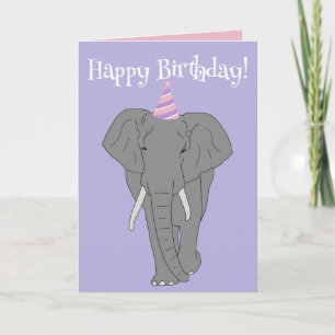 Tarjeta Cumpleaños del Elefante del personalizable