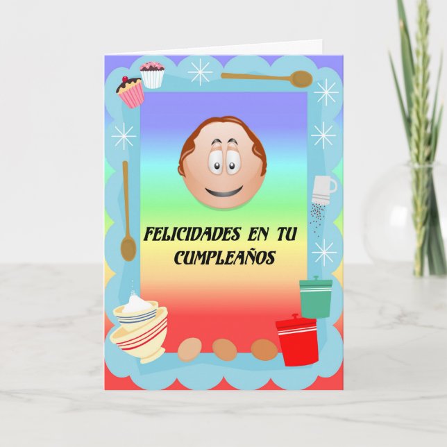 Tarjeta Cumpleanos del en tu de Felicidades (Anverso)