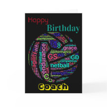 Cumpleaños del entrenador de Netball personalizado
