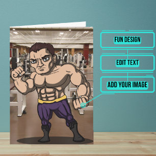 Tarjeta Cumpleaños del entrenador personal masculino