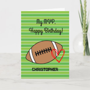Tarjeta Cumpleaños del equipo de fútbol MVP