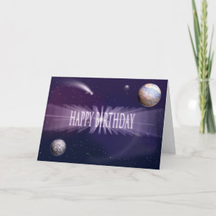 Tarjeta Cumpleaños del espacio