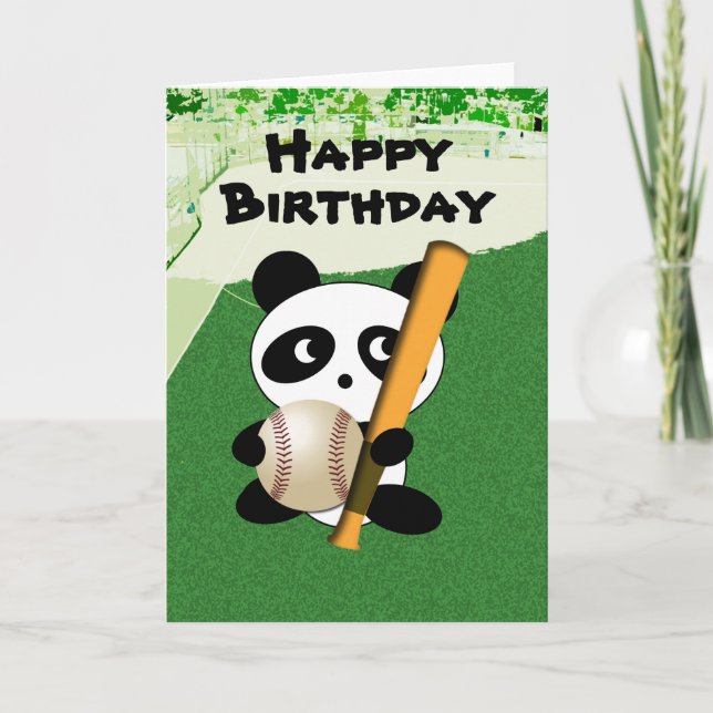 Tarjeta Cumpleaños del fanático del béisbol (Anverso)