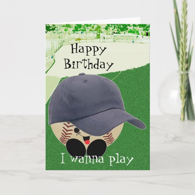 Tarjeta Cumpleaños del fanático del béisbol (Anverso)