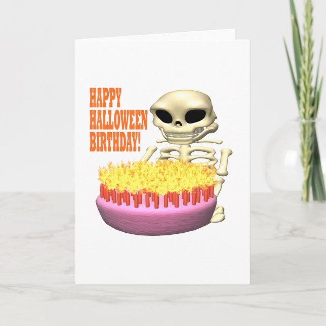 Tarjeta Cumpleaños del feliz Halloween (Anverso)