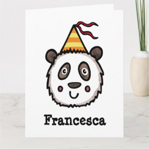 Tarjeta Cumpleaños del Fiesta Panda personalizado