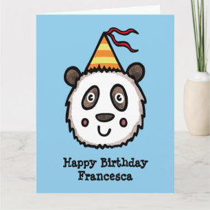 Tarjeta Cumpleaños del Fiesta Panda personalizado