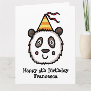 Tarjeta Cumpleaños del Fiesta Panda personalizado