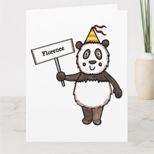 Tarjeta Cumpleaños del Fiesta Panda personalizado