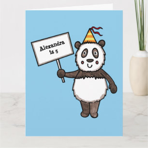 Tarjeta Cumpleaños del Fiesta Panda personalizado