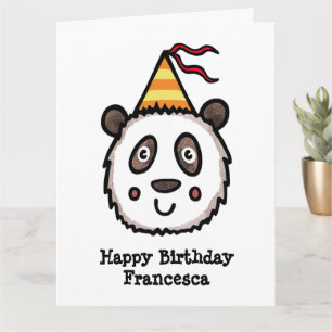 Tarjeta Cumpleaños del Fiesta Panda personalizado