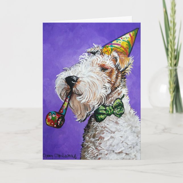 Tarjeta Cumpleaños del fox terrier (Anverso)