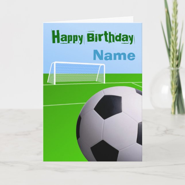 Tarjeta Cumpleaños del fútbol (Anverso)