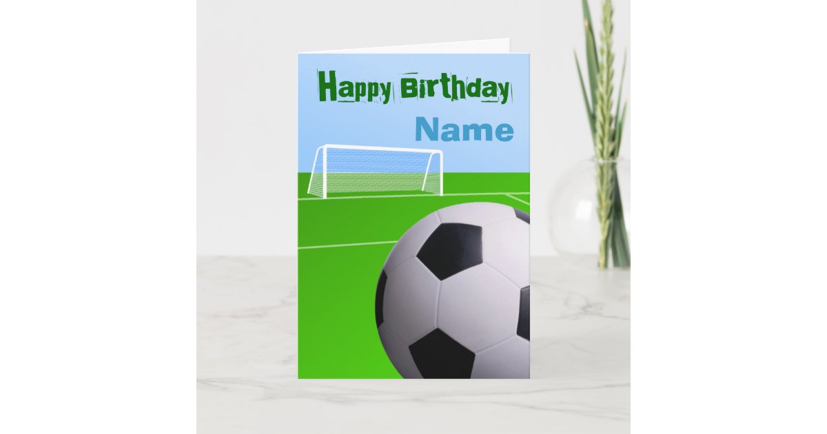 Tarjeta Cumpleaños del fútbol | Zazzle.es