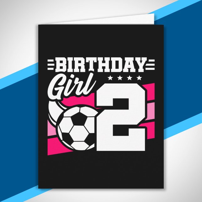 Tarjeta Cumpleaños del fútbol - Chica de 2 años - segundo  (Subido por el creador)