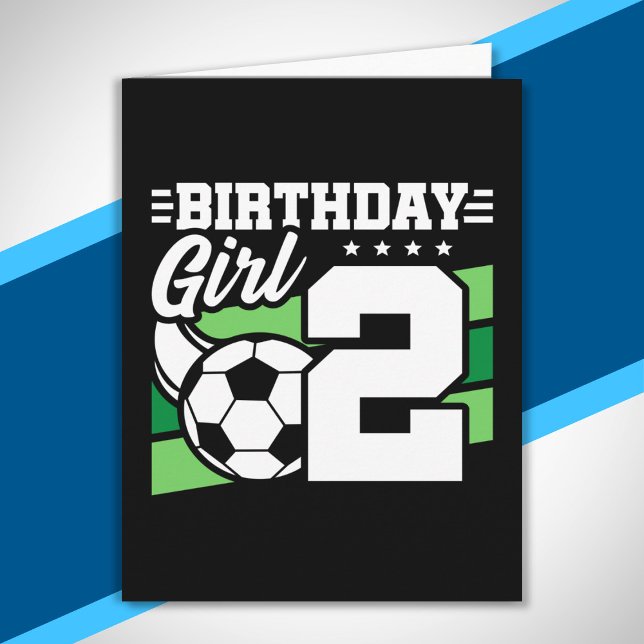Tarjeta Cumpleaños del fútbol - Chica de 2 años - segundo  (Subido por el creador)