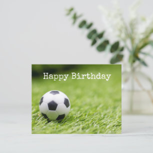 Tarjeta Cumpleaños del fútbol con una pelota de fútbol sob